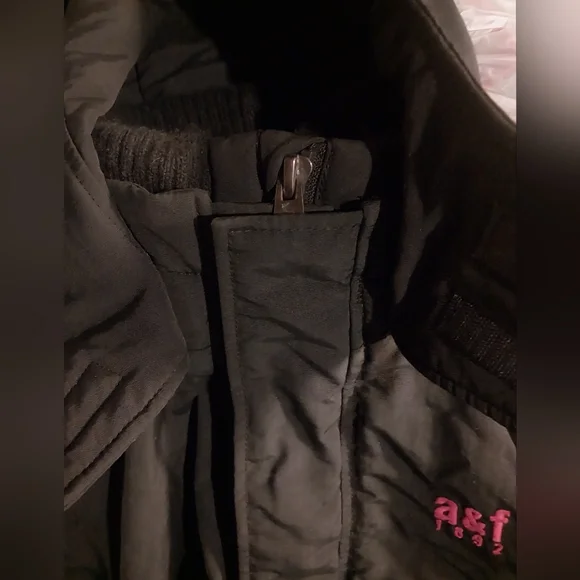 Abercrombie & Fitch Weather Warrior Winter Coat Size Youth XL  black / red - Picture 12 of 14